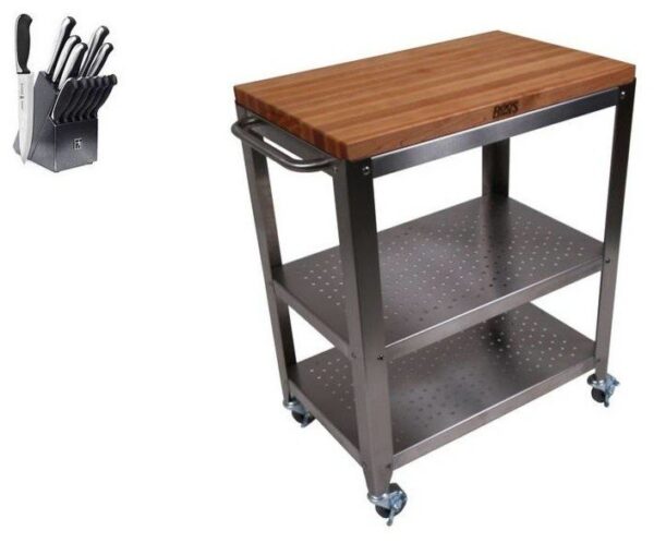 John Boos Cucina Culinarte Maple 30x20x35 inches with Henckels Knife Set